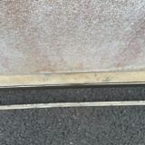 Coffee table in gilded brass and veined green marble