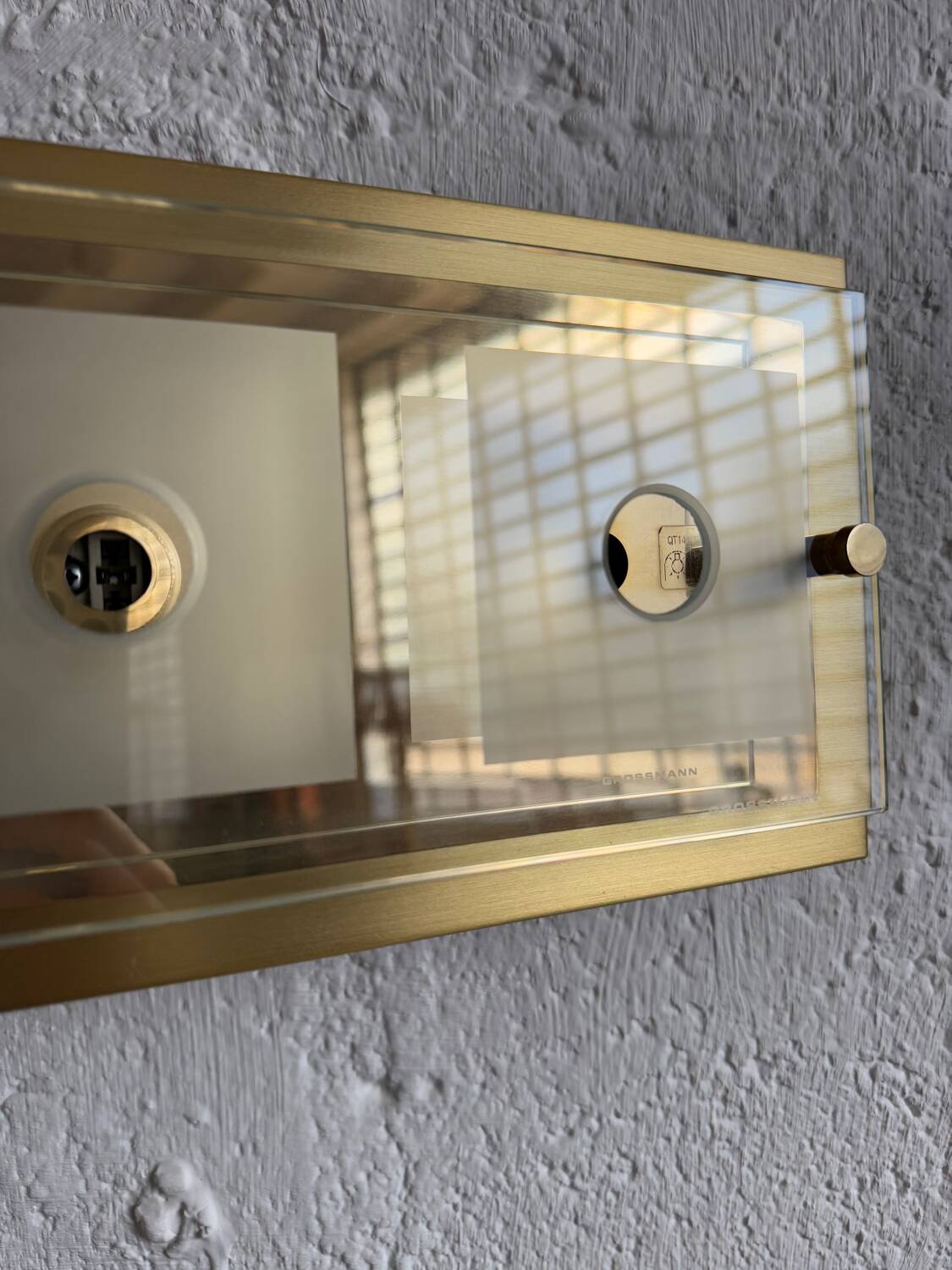 Applique laiton verre Grossmann années 80