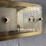 Applique laiton verre Grossmann années 80