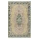 Vintage Handmade Turkish Area Rug with Medallion Design