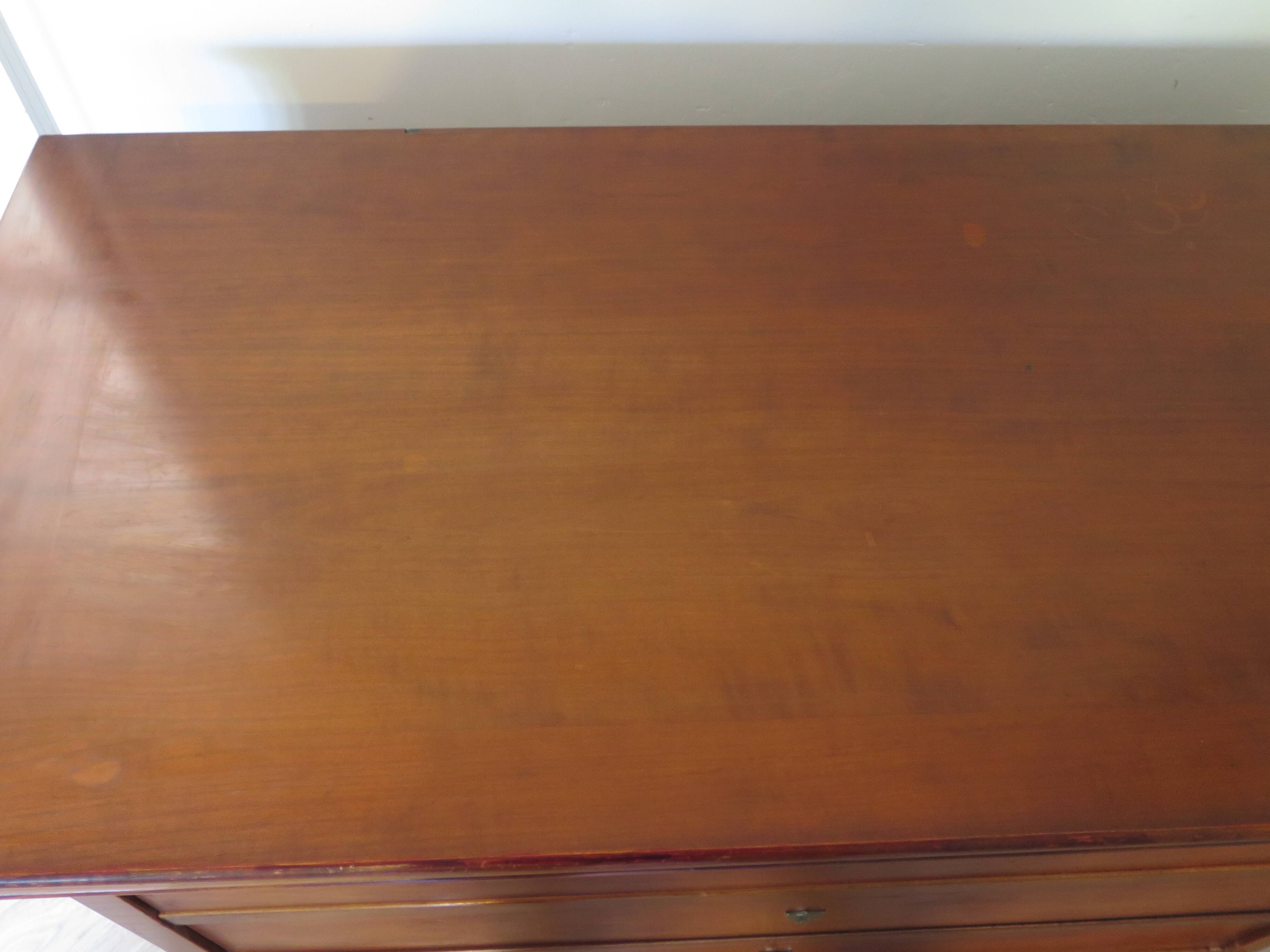 Beautiful Louis Philippe chest of drawers with 4 drawers - 3 locks - in cherry wood - 1980s