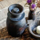 Large wooden Himachal pot n°3 (with lid)