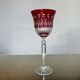 Set of 4 colored crystal wine glasses