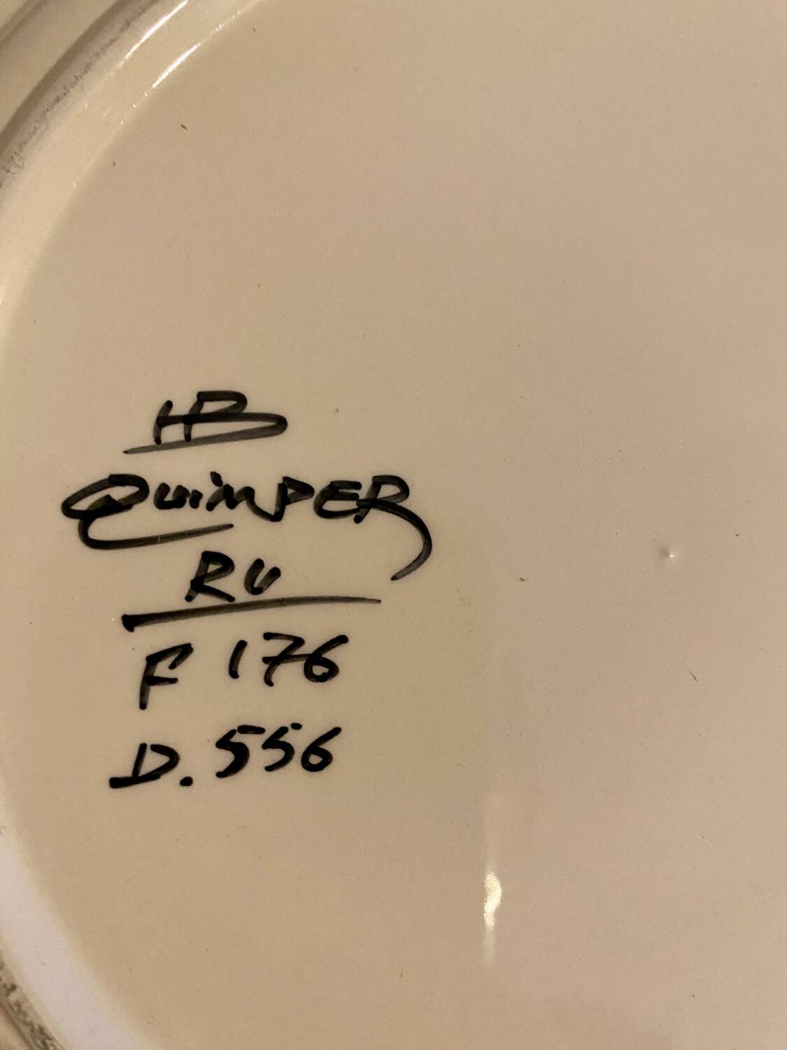 HB Quimper plate