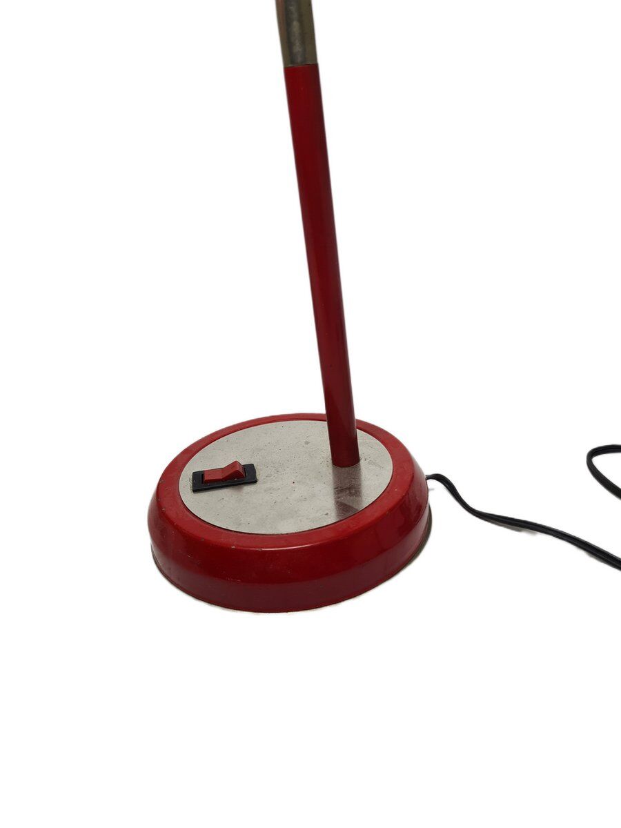 Vintage Polish bedside lamp in glass and metal, 1980s