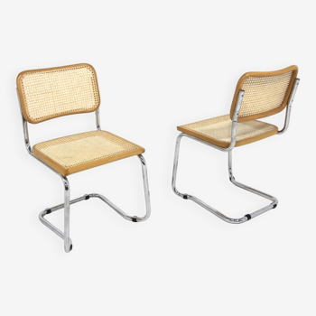 Set of 2  chairs Breuer style , Italy 1990