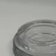 Vintage transparent glass catchall, stepped design.