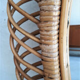 Large Mirror Rotin Oval 60x73cm