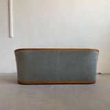 Canapé scandinave des années 1960, style milieu du siècle, en cerisier massif et velours