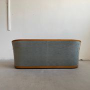 1960s Scandinavian Mid-century Sofa, Solid Cherry Wood and Velvet