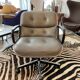 Fauteuil Executive Pollock en cuir gris par Knoll