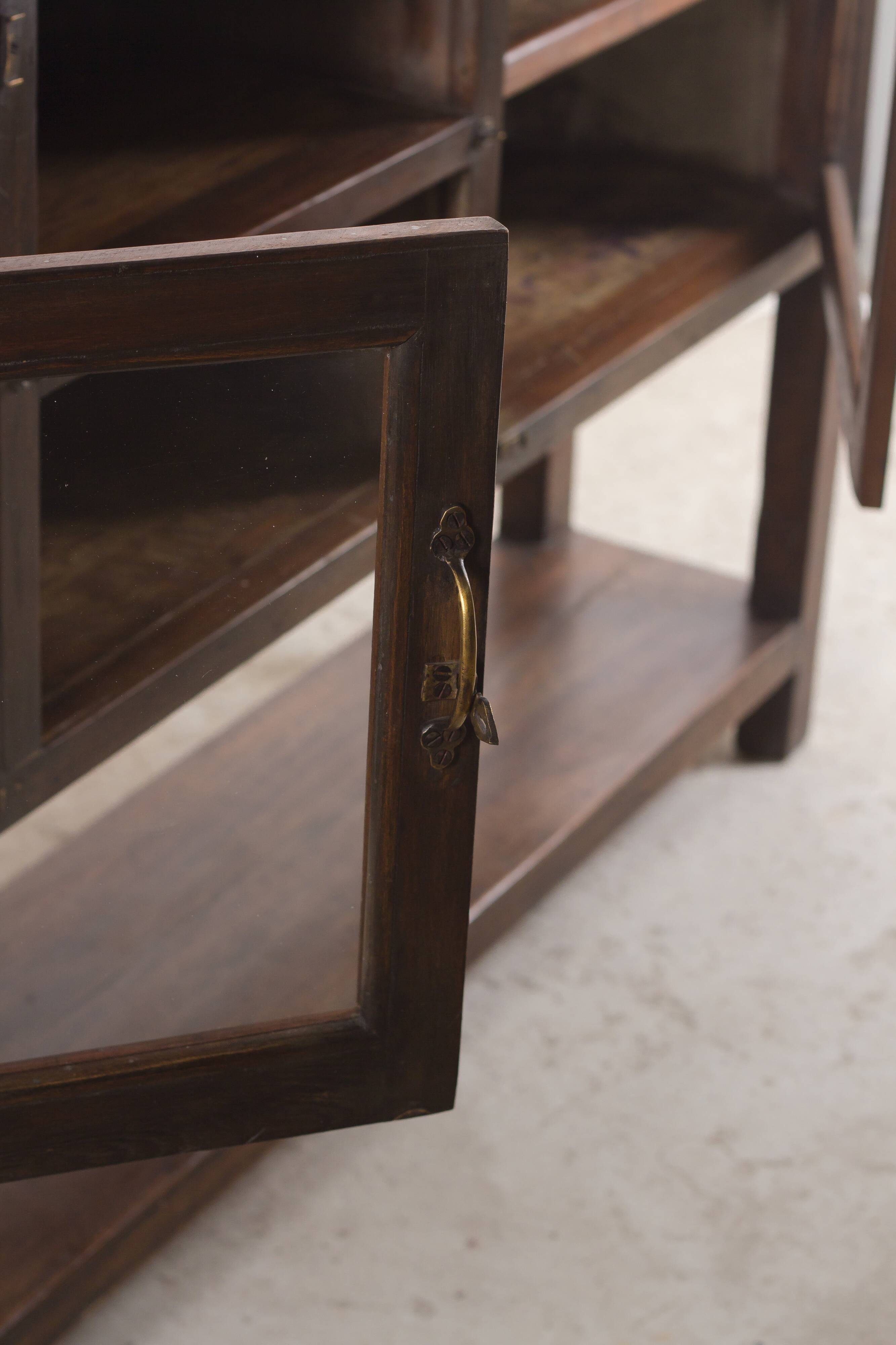 Vintage wooden showcase sideboard