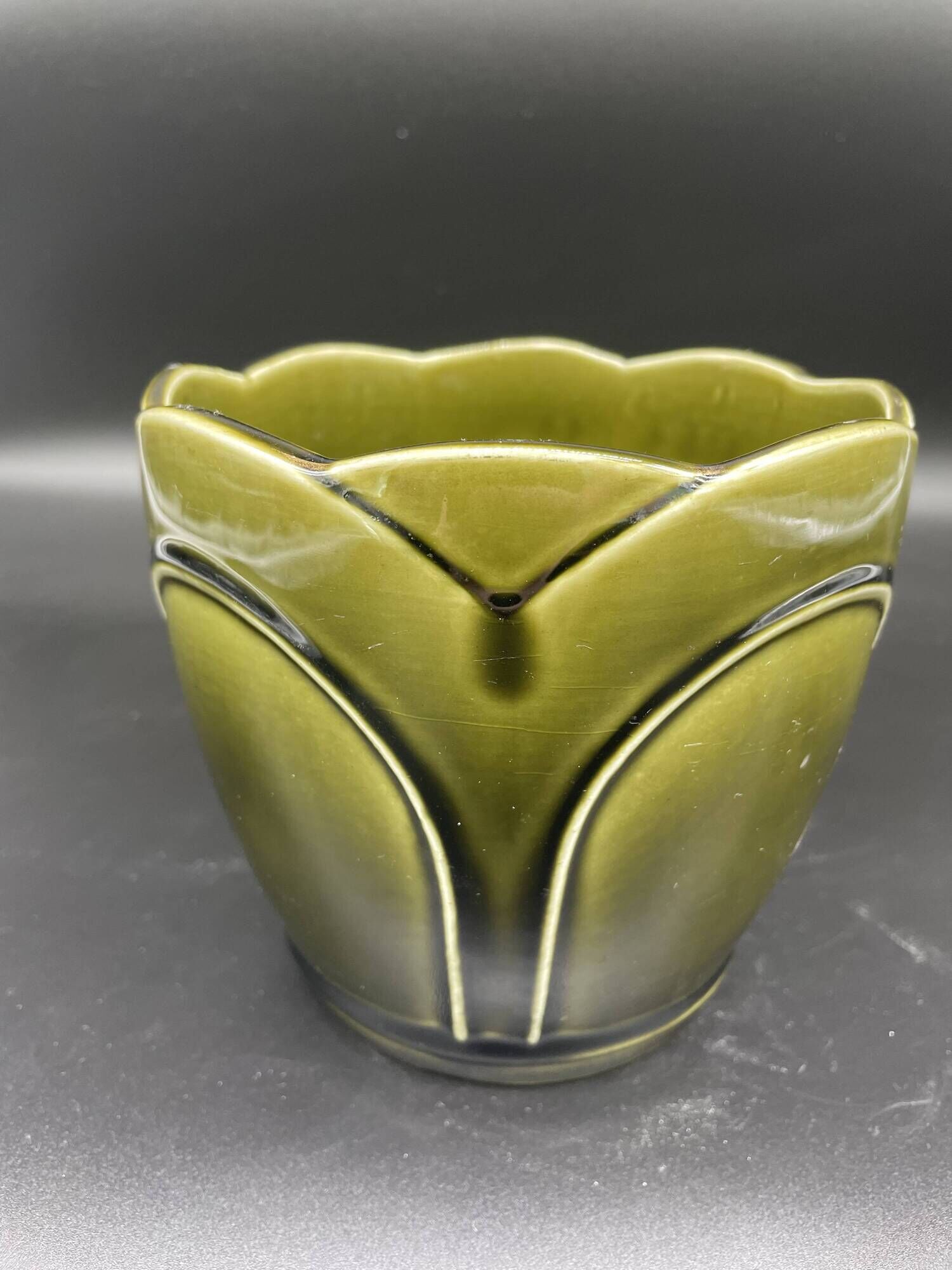 Slip planter, pair, art nouveau, de bruyn earthenware, signed, numbered, fives, lille
