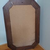 Octagonal mirror 58 x 38 moulded wood frame