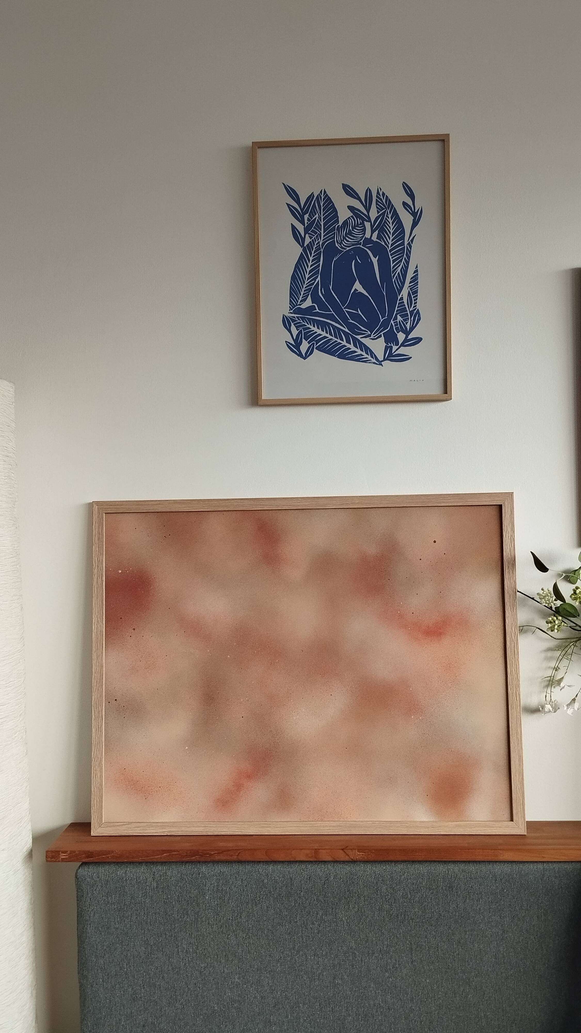 Abstract Art Painting - "Agosto, me recuerdo"