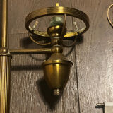 Double lamp fixture in brass, neo-classical style from the 1950s.