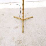 "Bamboo" brass floor lamp, France 1950