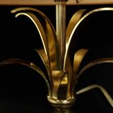 Pineapple style table lamp with onyx and brass base