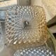 3 vintage chiseled glass ceiling lights 1950-1960