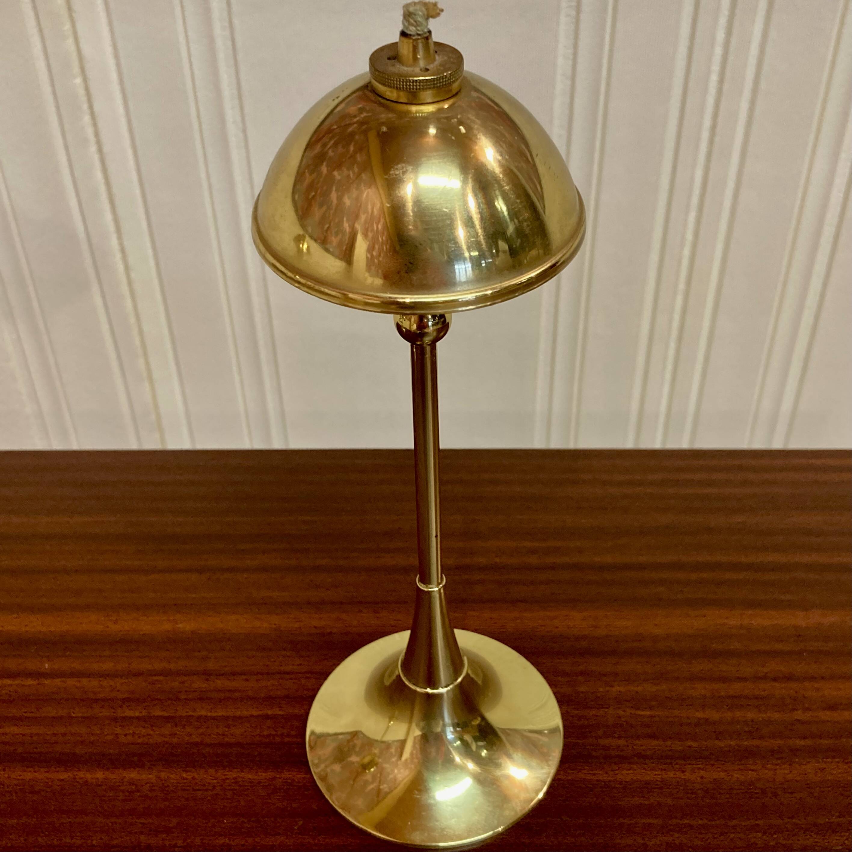 Pair of 1960s Scandinavian design oil lamps.