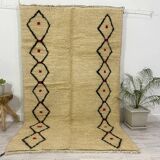 Handmade Moroccan Berber carpet 252 x 150 CM