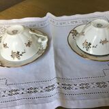 Duo vintage porcelain breakfast from Limoges