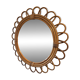 Vintage rattan sun mirror – large model 50 cm