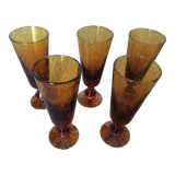6 bubbled glasses