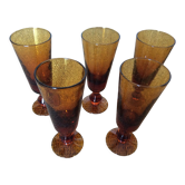6 bubbled glasses