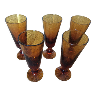 6 verres bullés