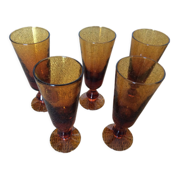 6 verres bullés