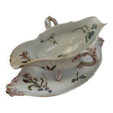 Gravy boat with its Luneville frame