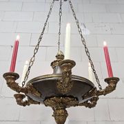 Antique Neo-Renaissance Greenman candle chandelier (Empire)