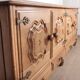 Very large French sideboard in solid oak, Guillerme and Chambron 1960.