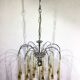 Murano chandelier drops in amber crystal