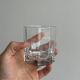 Set of 6 thick octagonal water glasses