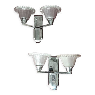 EZAN France pair of Art Deco period wall lights