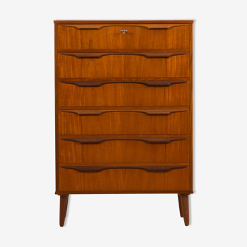 Trekanten chest of drawers in teak Danish mid century modern dresser by Klaus Okholm