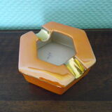 Vintage porcelain ashtray with gilding, Victoria china Czechoslovakia, 60/70s