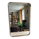 Rectangular mirror 70s plexiglass frame and chromed metal