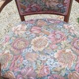 Rustic armchair with canvas tapestry 1900