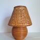 Paire lampes de chevet  cannage