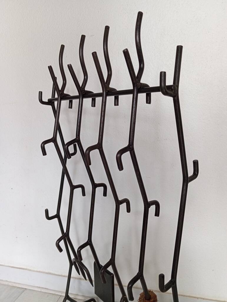 Brutalist fireplace mantel