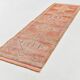 3x10 Coral Orange & Red Turkish Vintage Runner Rug, 98x322Cm