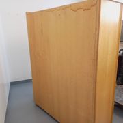 Vintage Guillerme et Chambron wardrobe in solid oak from the 60s