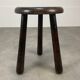 Tabouret tripode pieds massue, bois