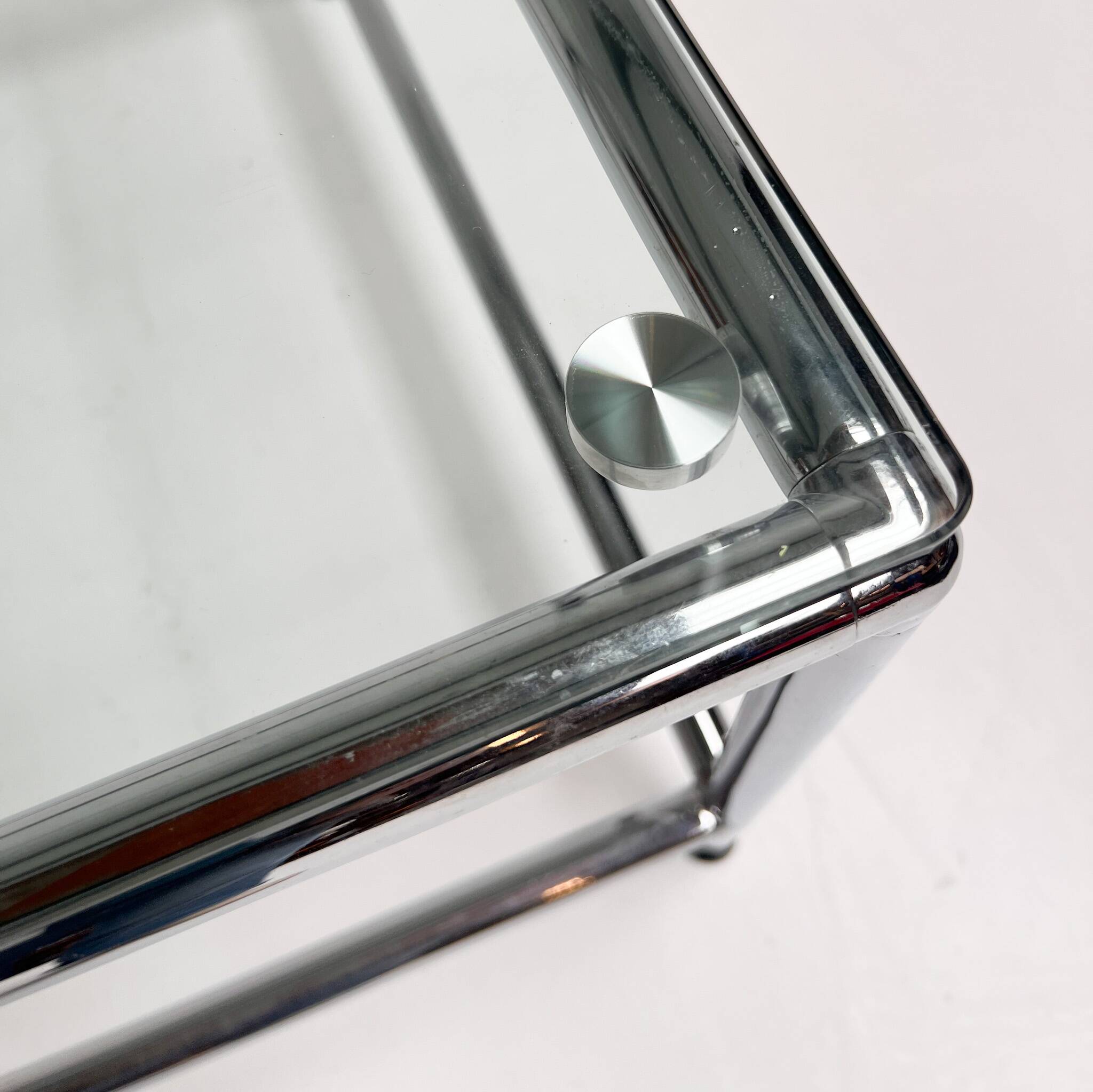 Square glass coffee table 71 x 71 cm, 1990s