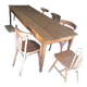 Table de ferme - 2m40 - 2 tiroirs
