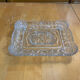 Vintage vallerysthal crystal moulded cut pocket ashtray #