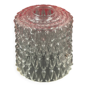 Molded glass pendant lampshade circa 1960/70